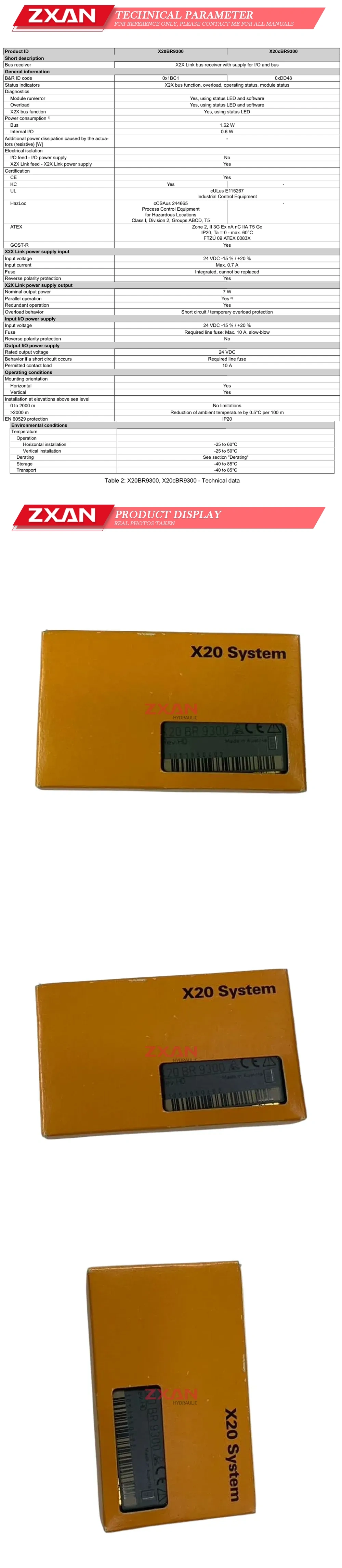 B&R X20BR9300 Description