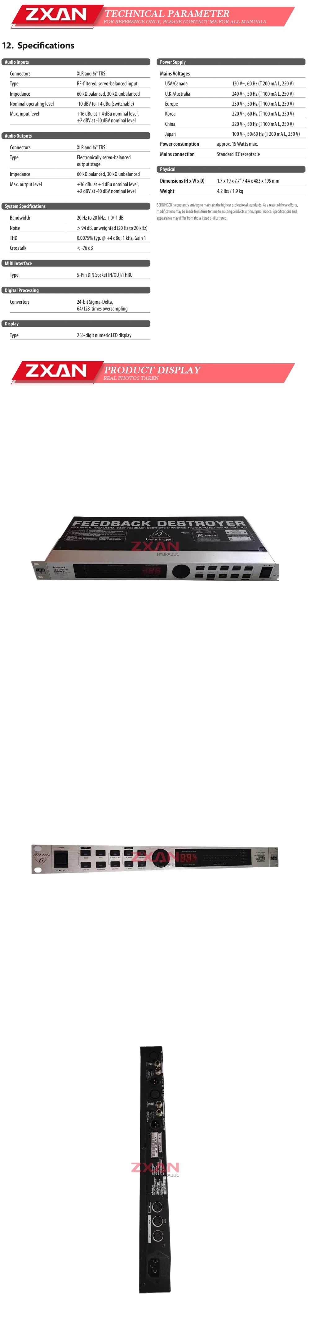 Behringer FBQ1000 Description
