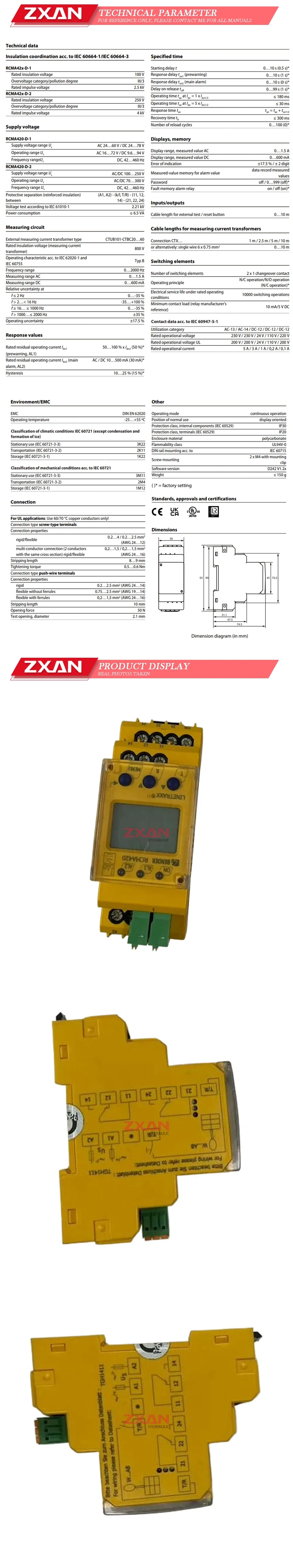 Bender RCMA420-D-1 Description