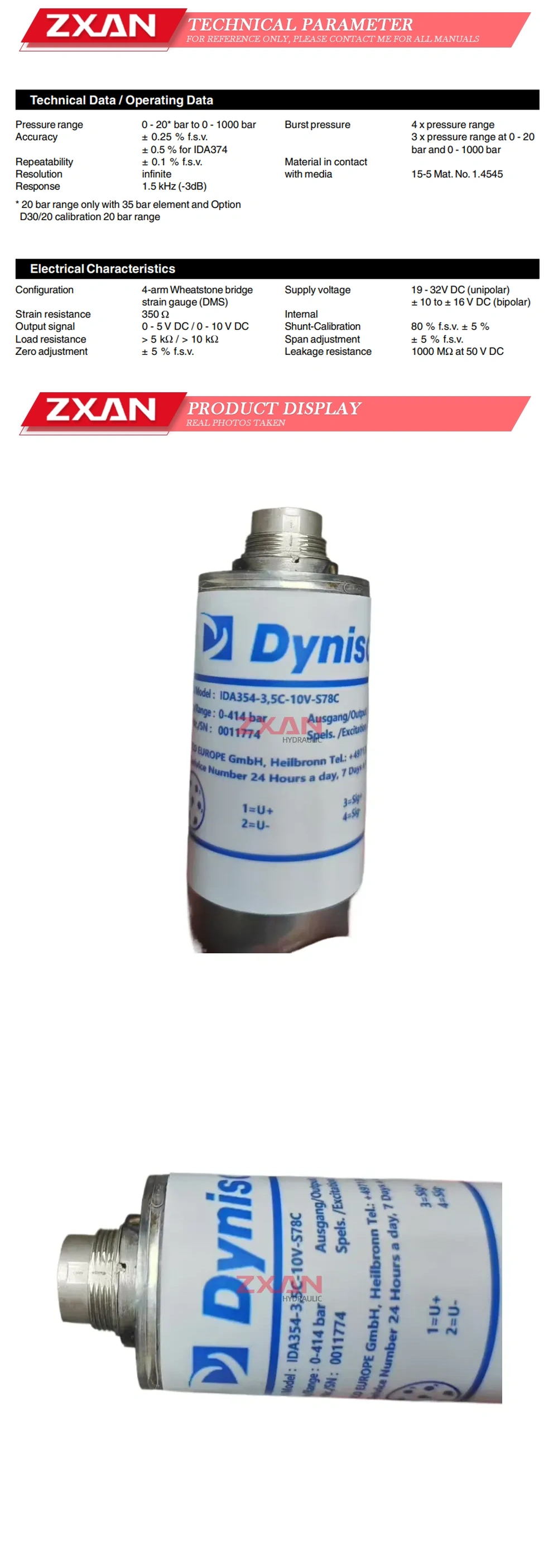 DYNISCO IDA354 Description