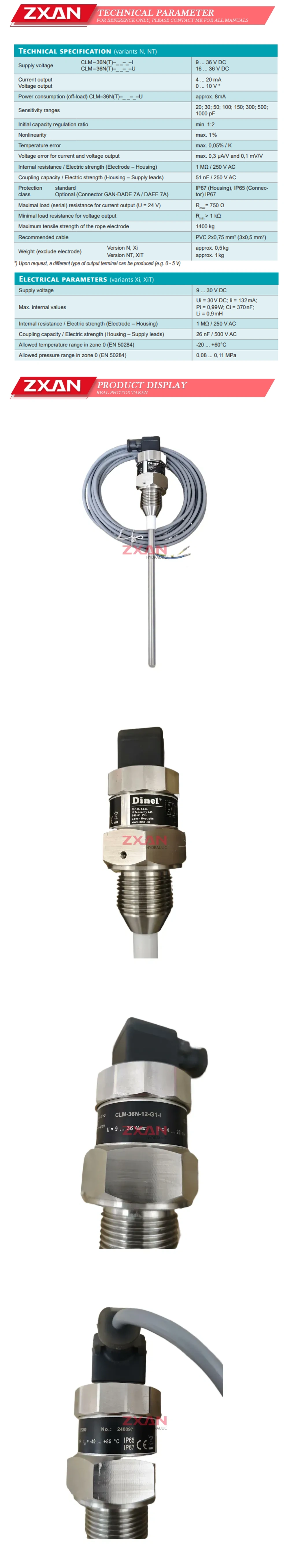 Dinel CLM-36N-12-G1-l Capacitive level meters Description