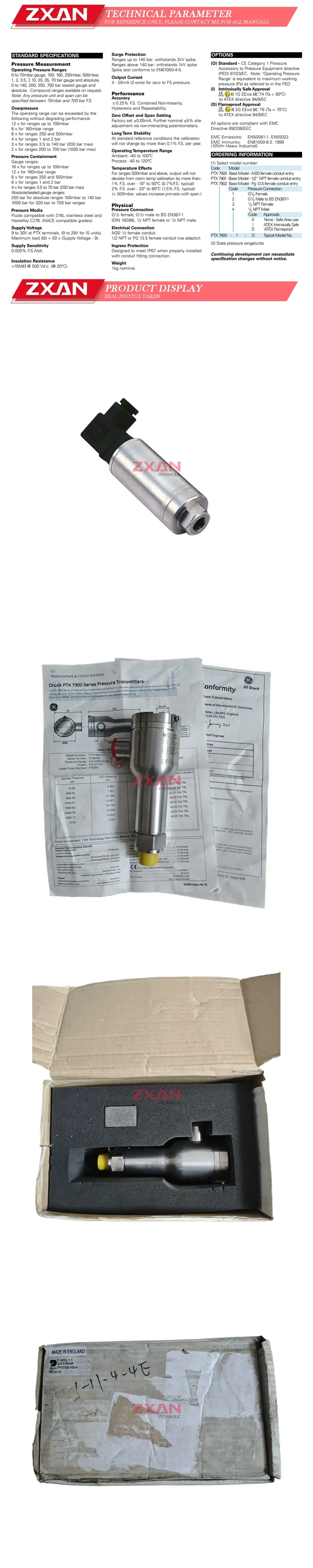 Druck PTX 7900 pressure sensor Description