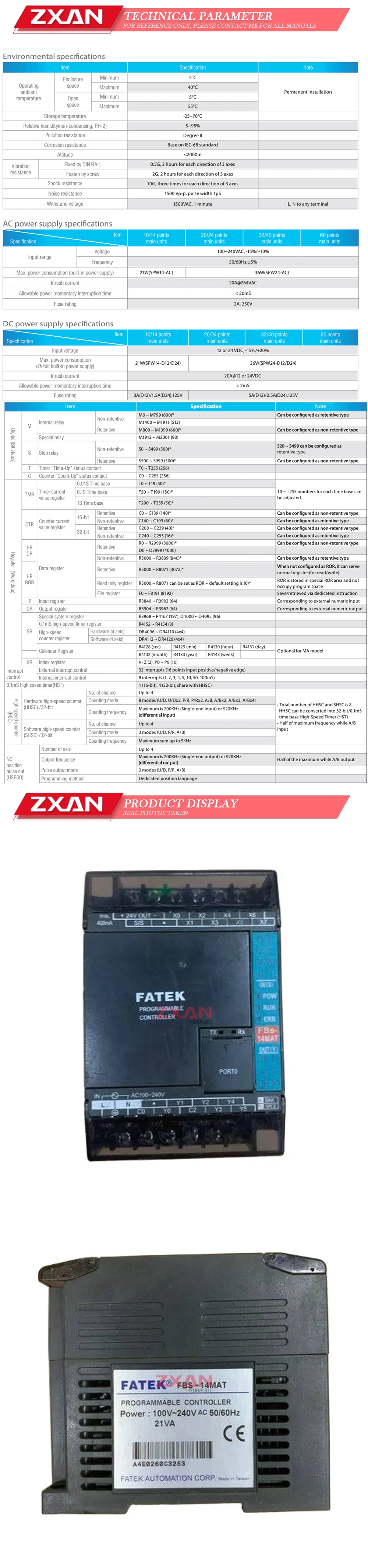 FATEK FBS-14MCT Description