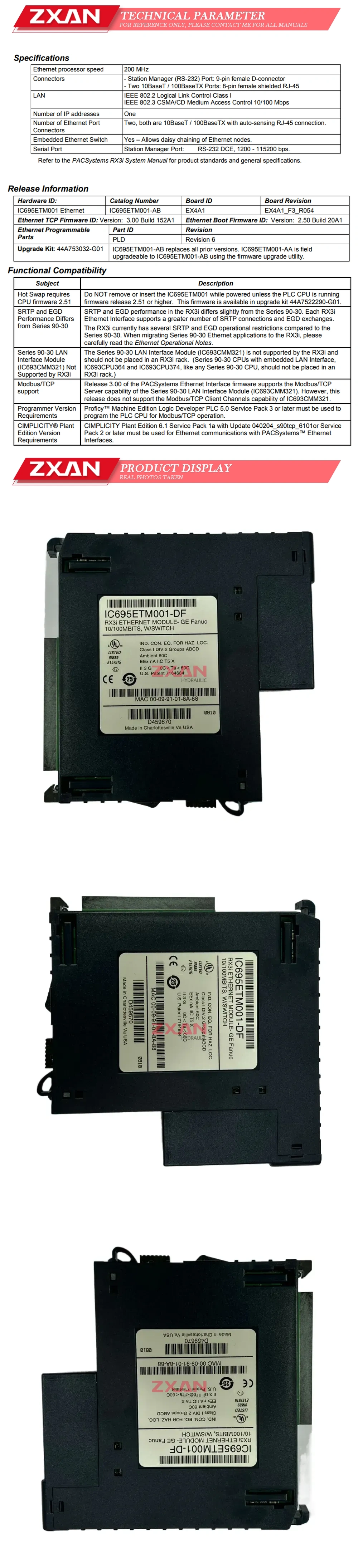 GE IC695ETM001-DF Description