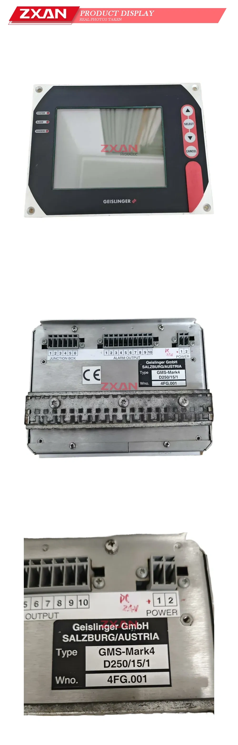 GEISLINGER GMS-Mark4 Control screen Description