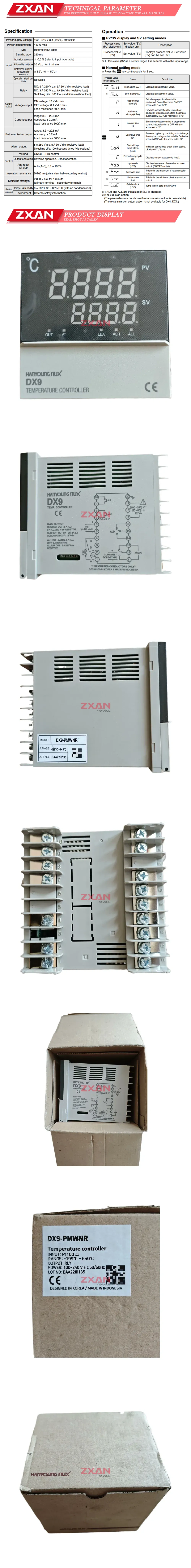 HANYOUNG DX9-PMWNR Temperature controller Description