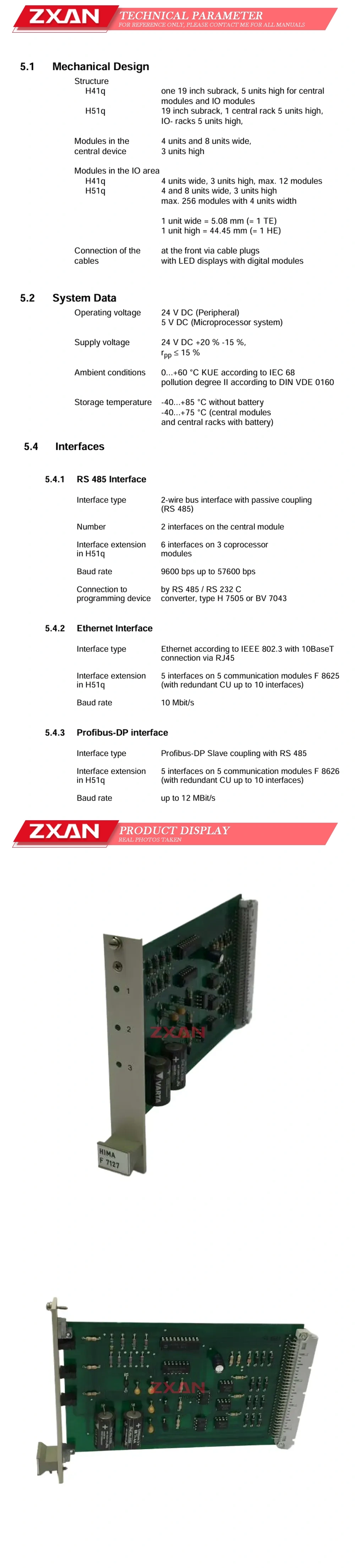 HIMA F7127 Description
