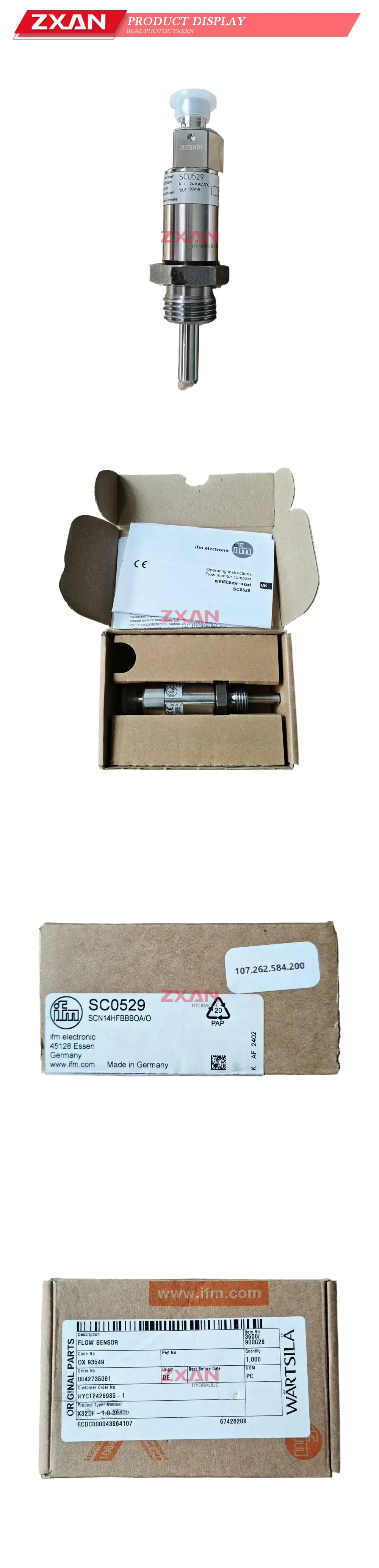 IFM SC0529 SCN14HFBBBOA/O Flow switch Description