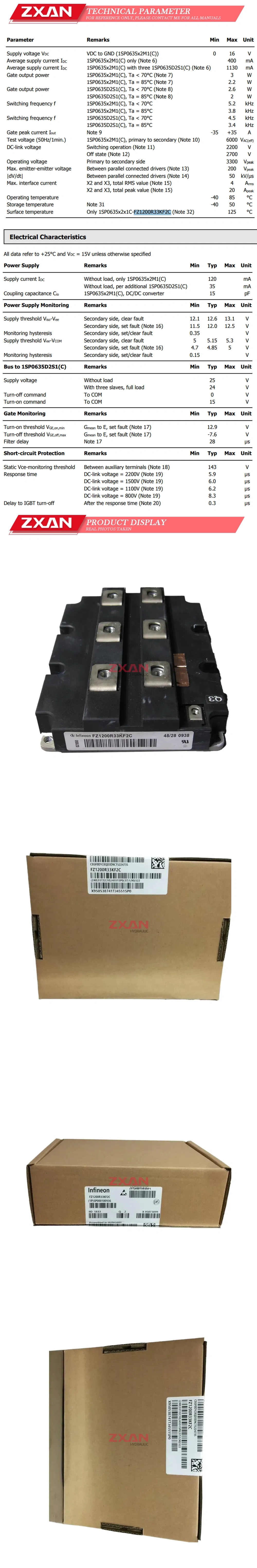 INFINEON FZ1200R33KF2C Description