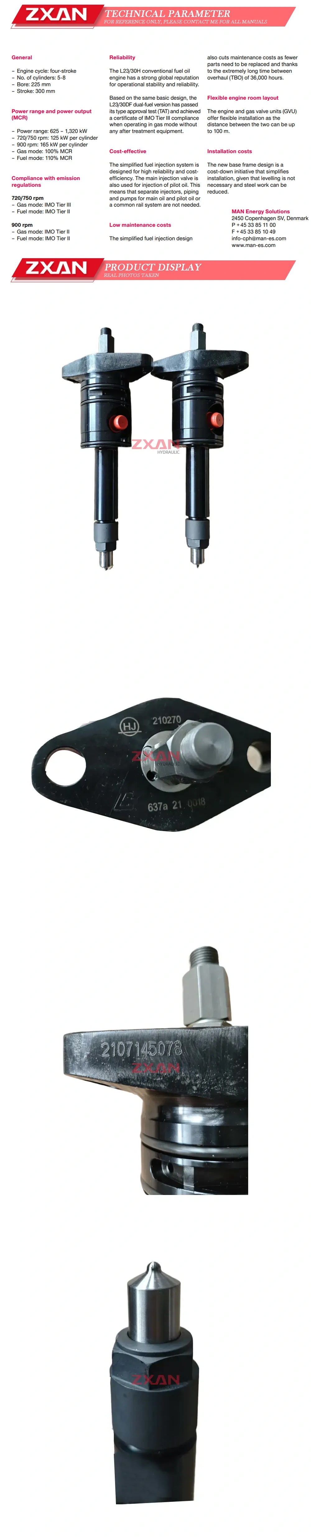 MAN L23/30 Oil nozzle Description