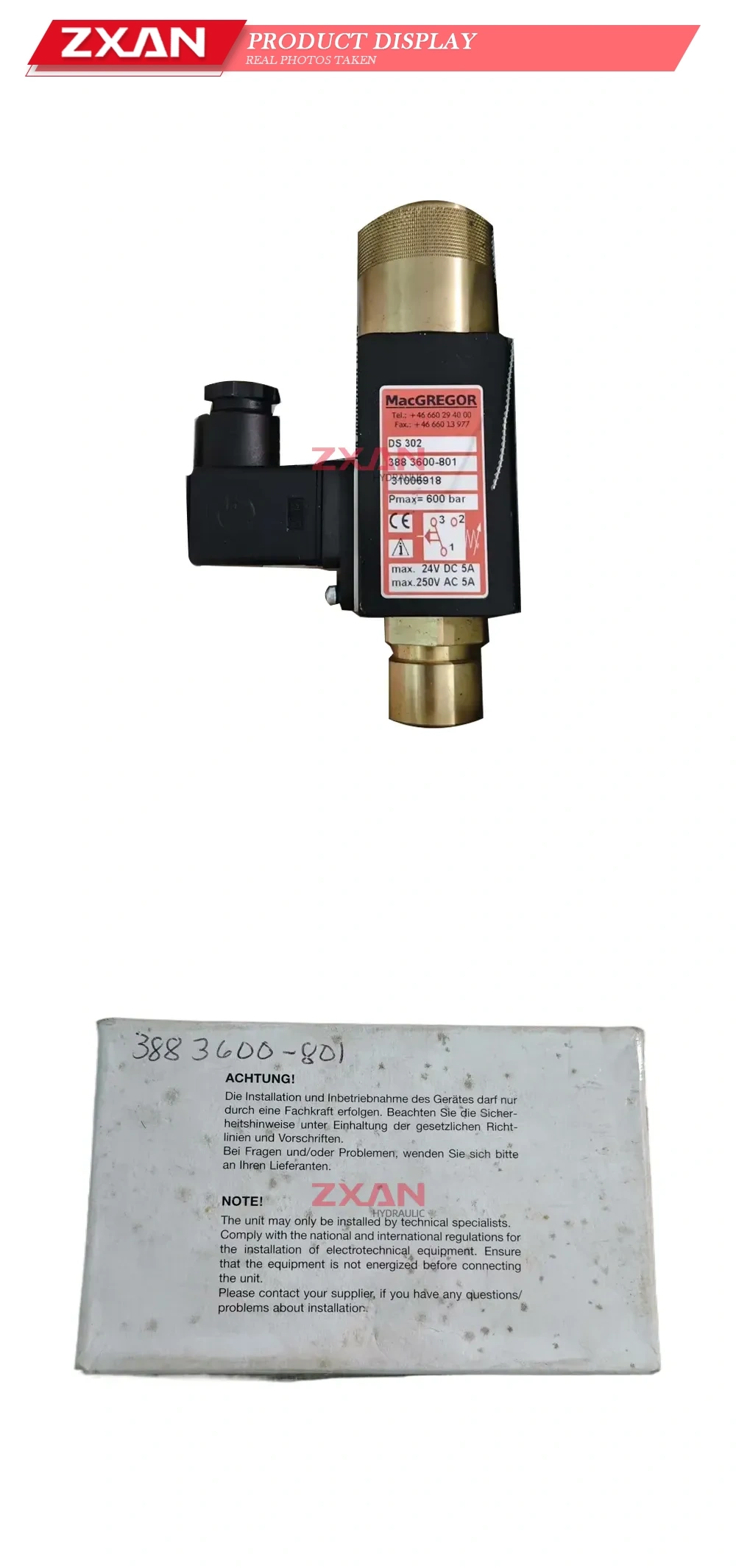 MacGREGOR DS 302 pressure sensor Description