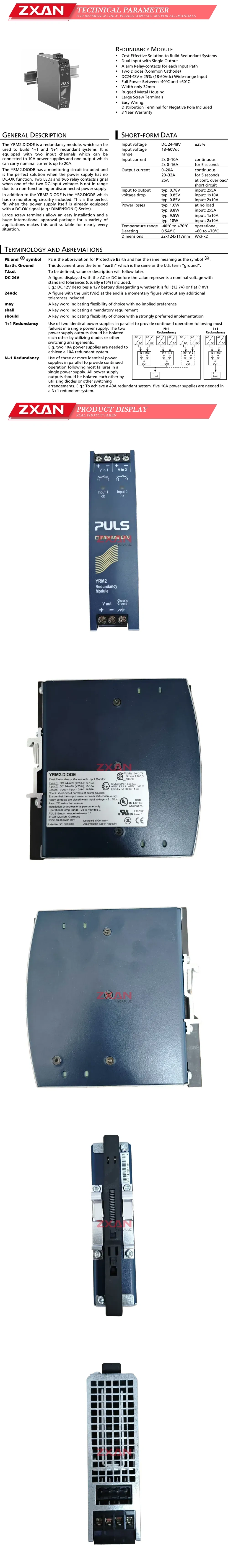 PULS YRM2 Redundancy Module Description