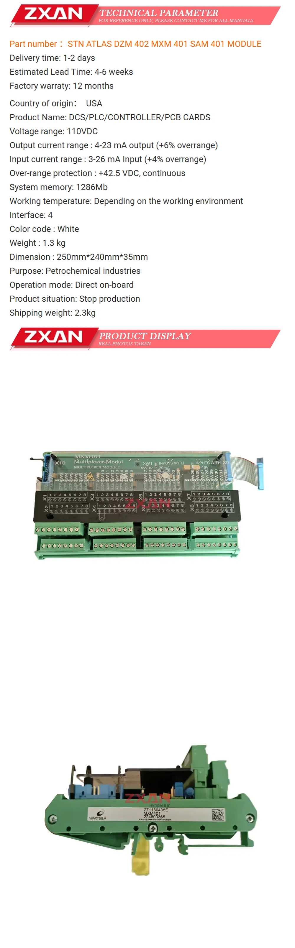 SAM MXM401 Multiplexer-Modu Description