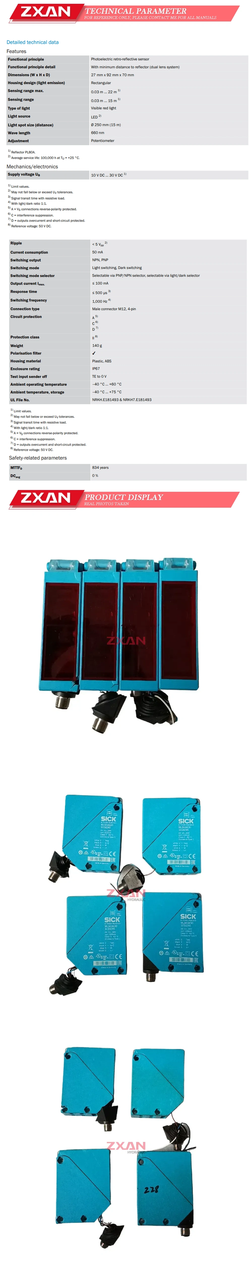 SICK WL34一B430 Description