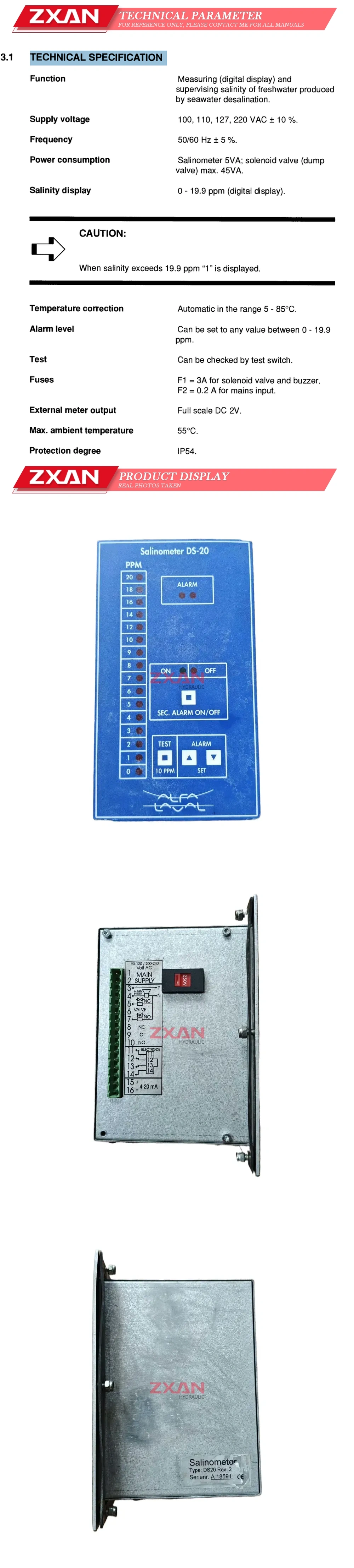 Salinometer DS20 Rev.2 Salinometer Description