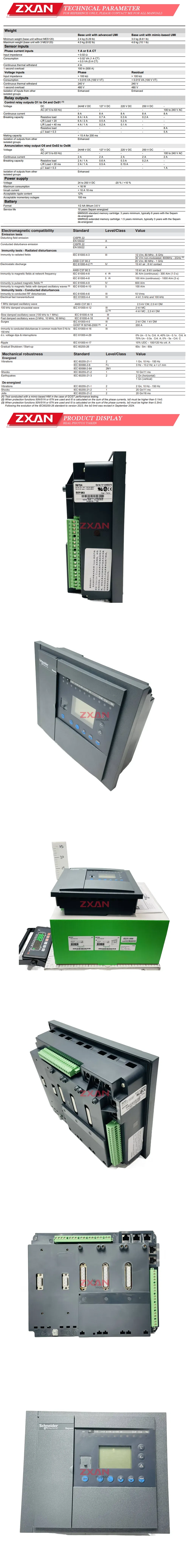 Schneider SepamS80 Description