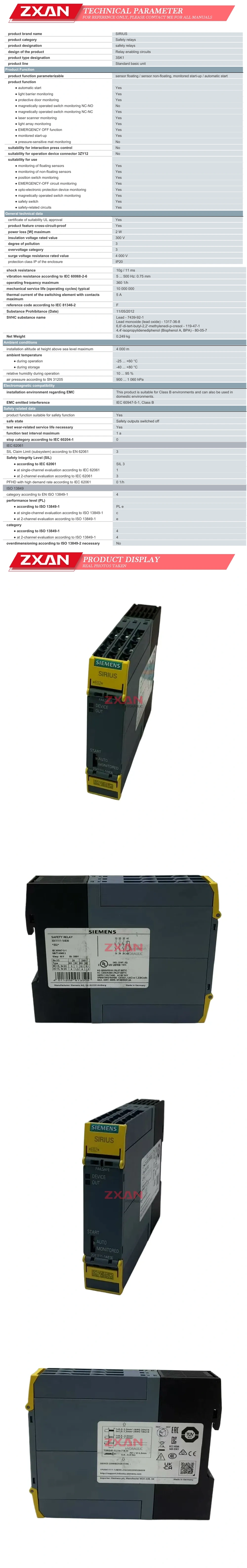 Siemens 3SK1111-1AB30 Description
