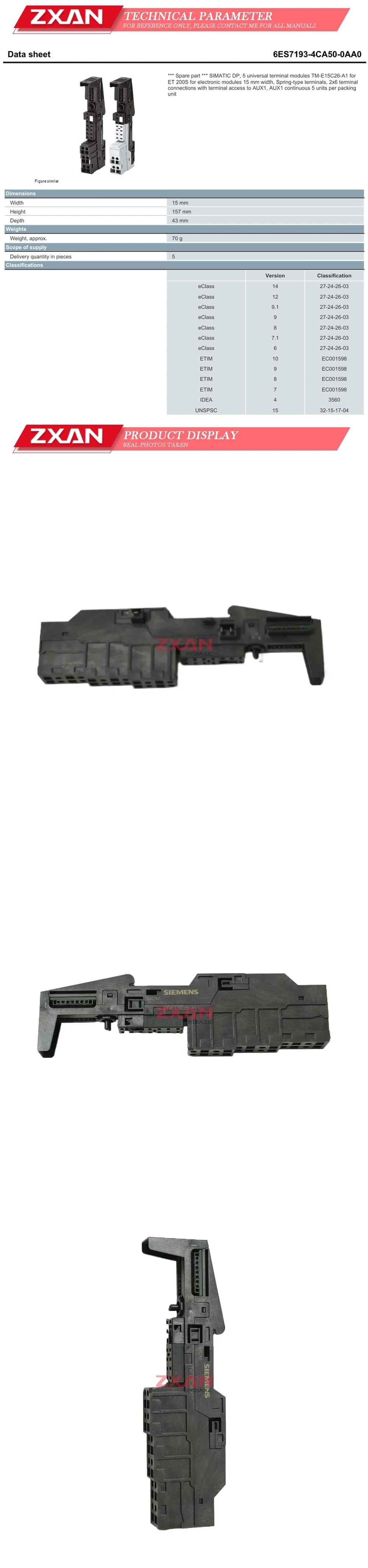 Siemens 6ES7193-4CA50-0AA0 Description