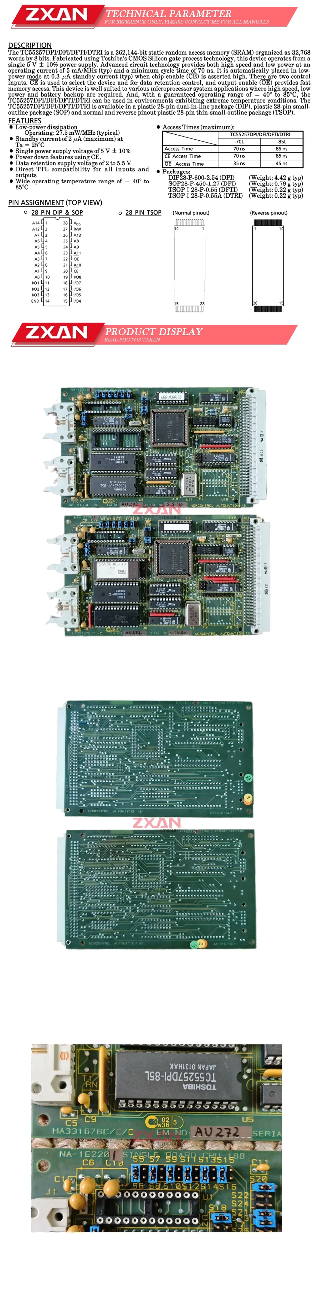 TOSHIBA TC55252DPI-85L Semiconductor Description
