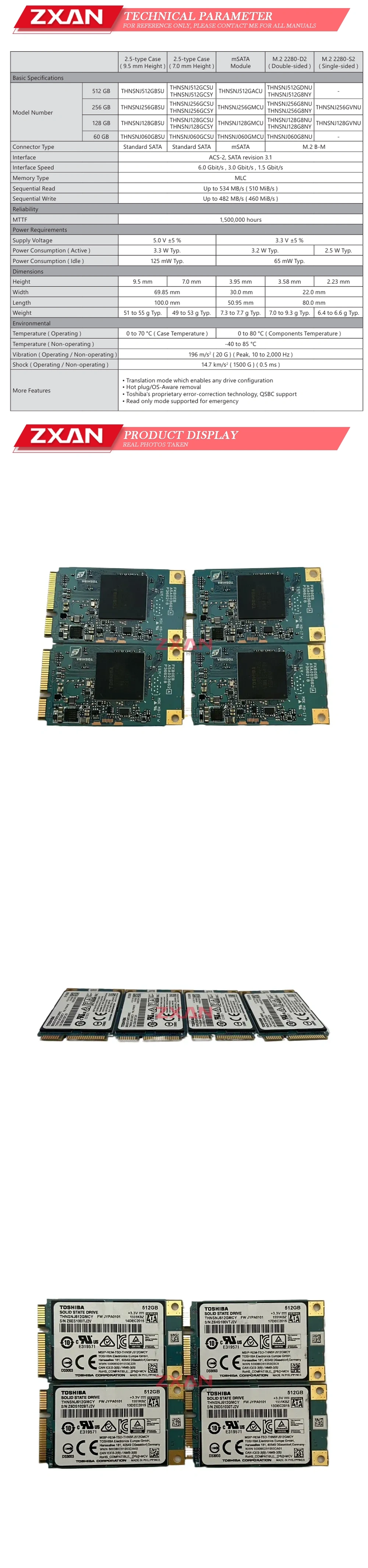 TOSHIBA THNSNJ512GMCY Description