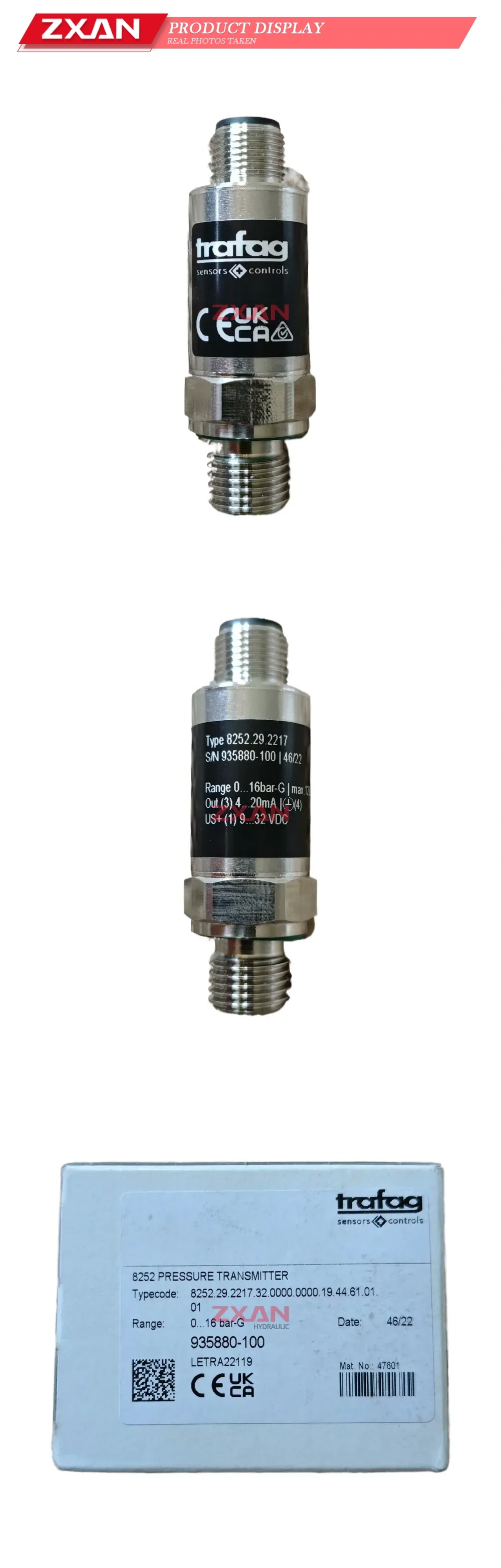 Trafag 8252.29.2217.32.0000.0000.19.44.61.01.01 pressure sensor Description
