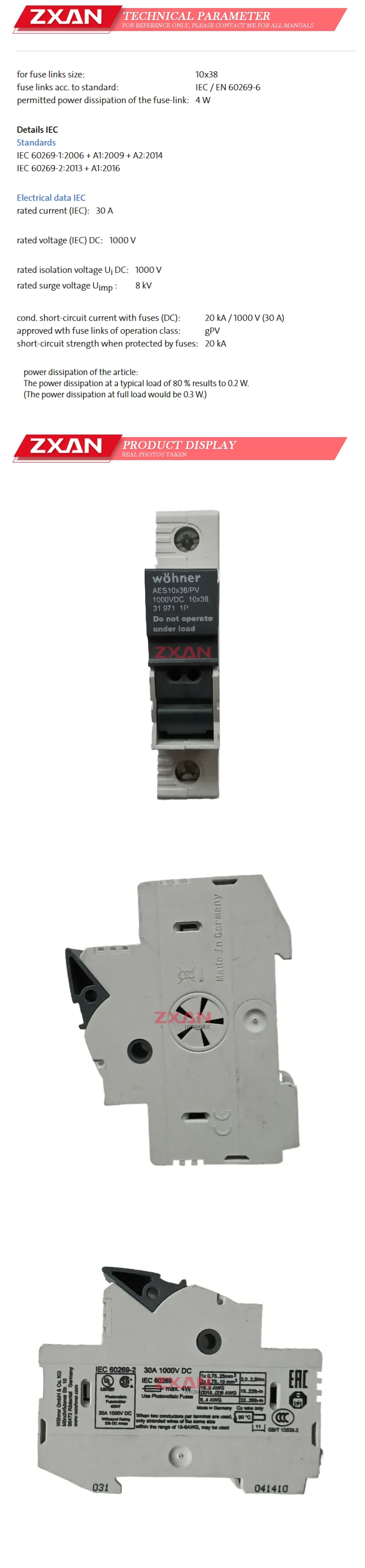 Wöhner AES10x38/PV Description
