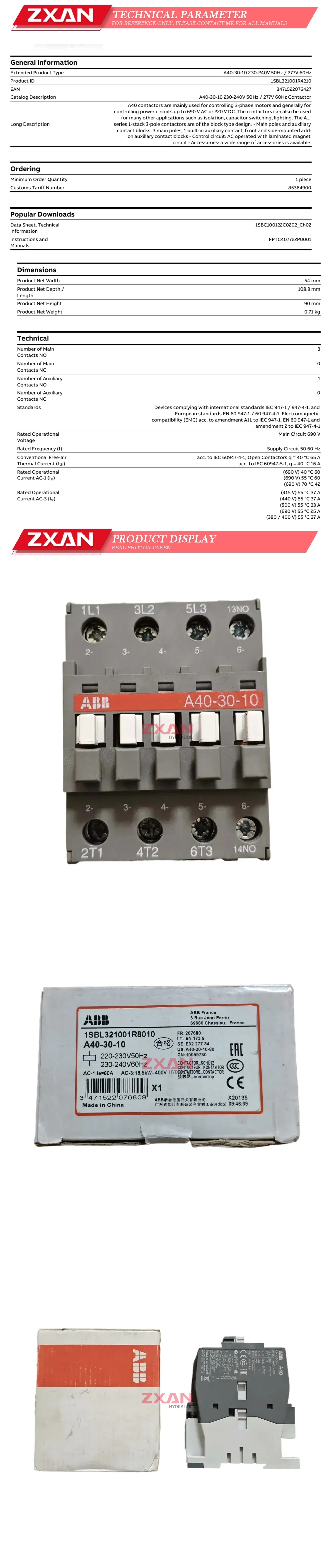 ABB A40-30-10 Description