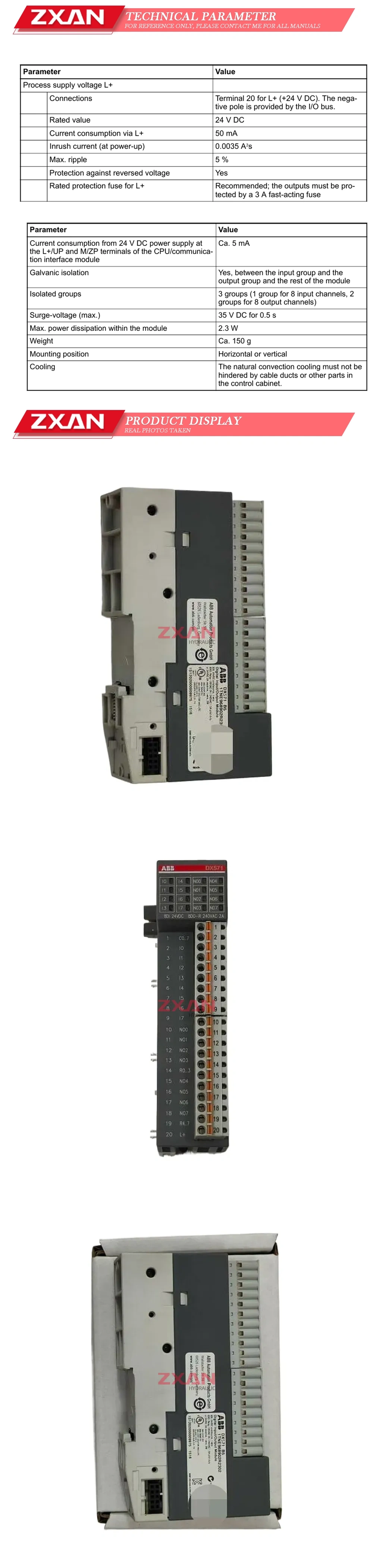 ABB DX571 Digital input/output module Description