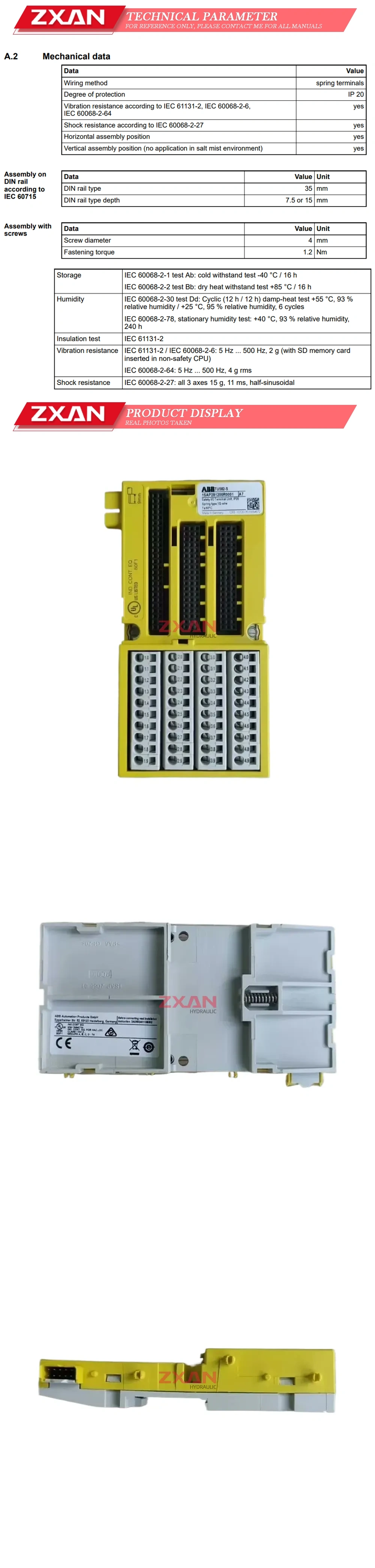 ABB TU582-S-XC moduler Description