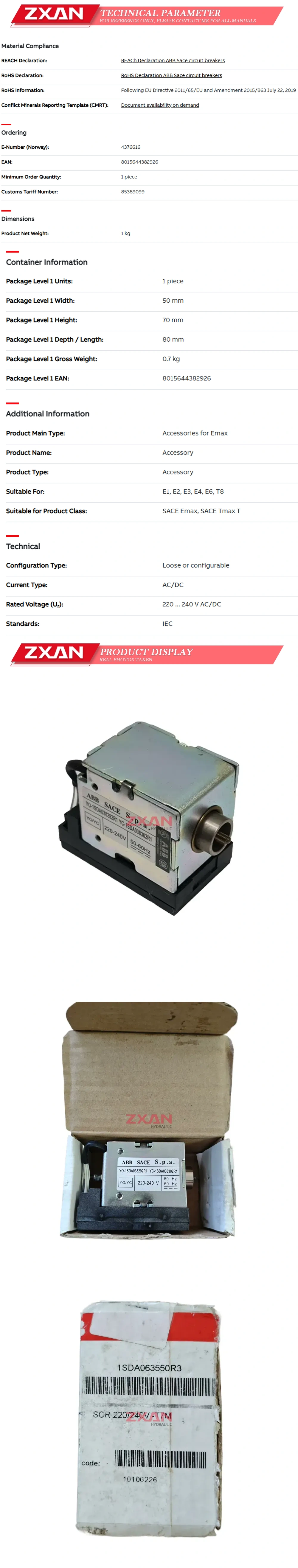 ABB YO-1SDA038292R1 Description