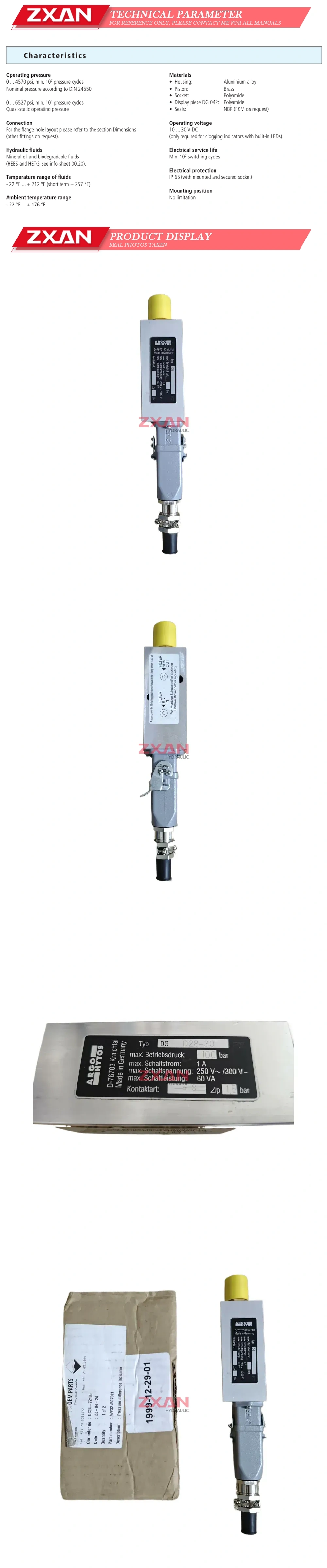 ARGO-HYTOS DG028-30 Differential pressure indicator Description