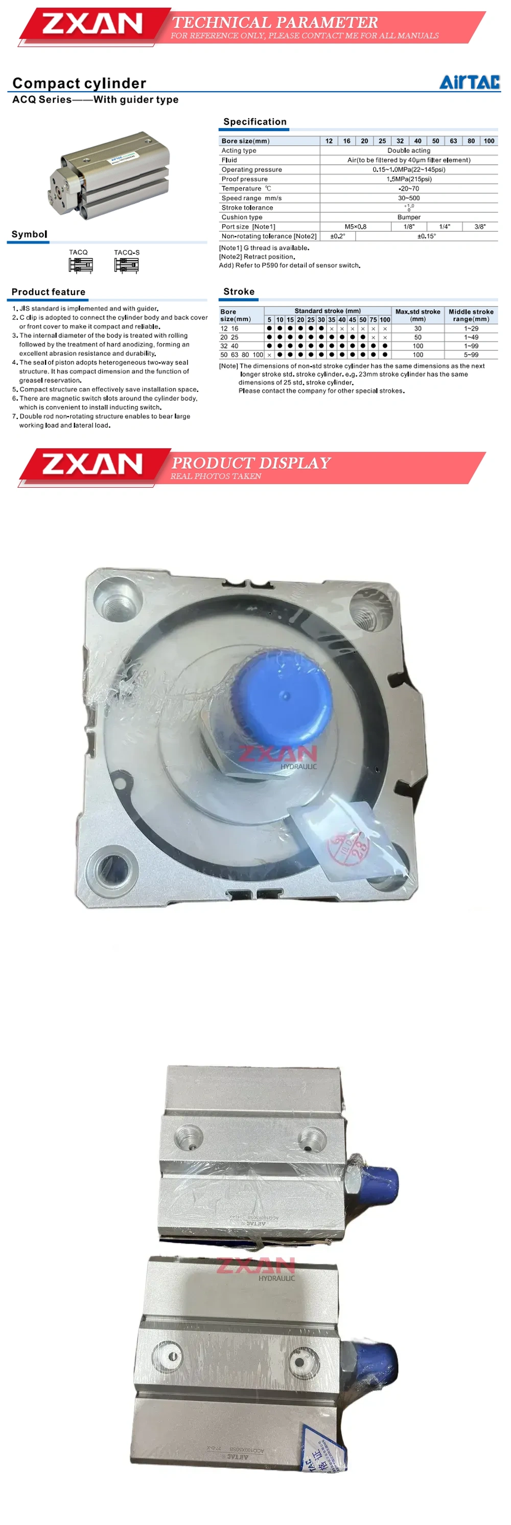 AirTAC ACQ100X50SB Description