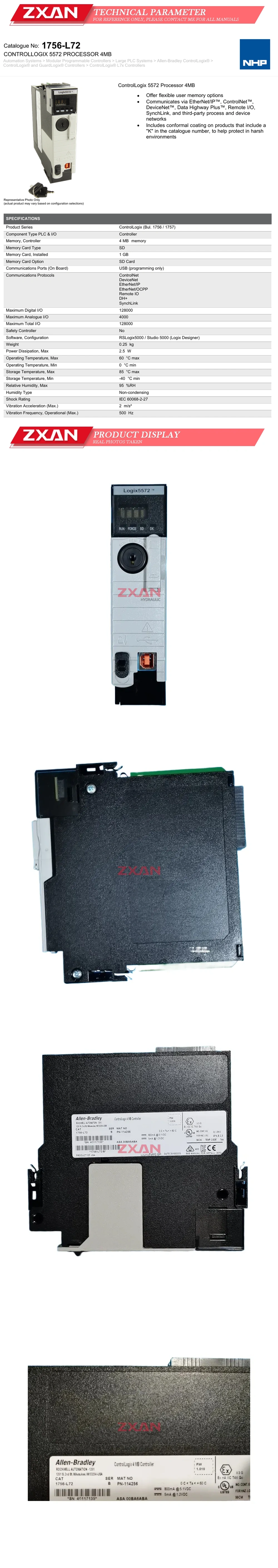 Allen-Bradley 1756-L72 Description