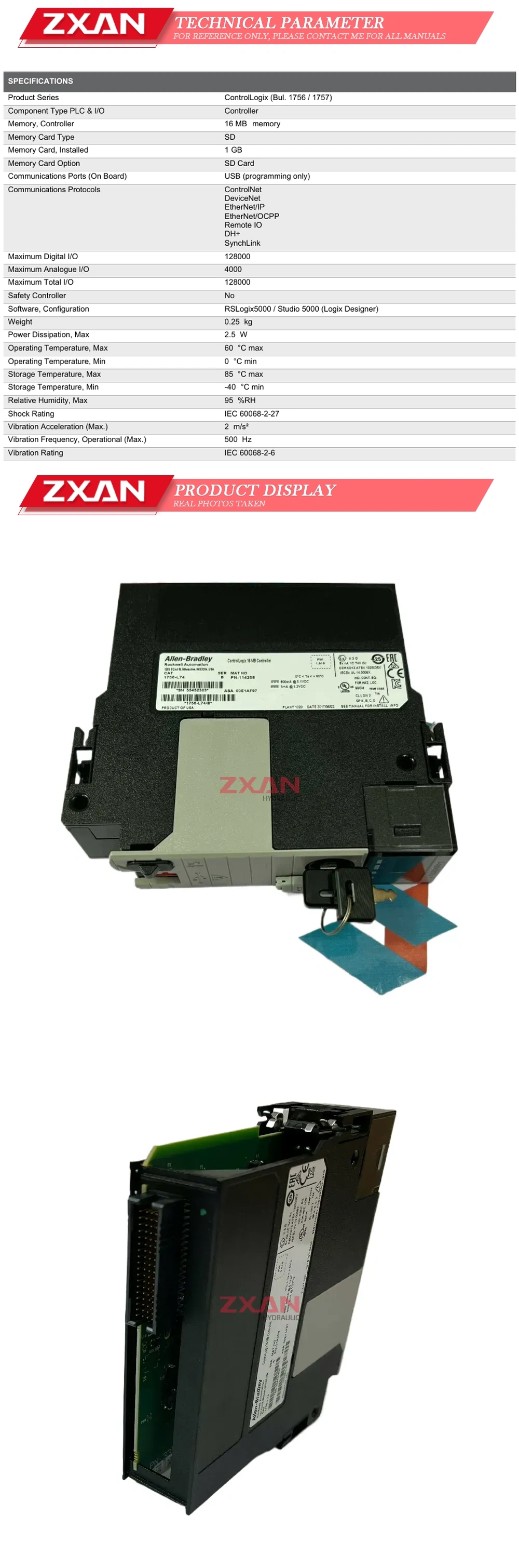 Allen Bradley 1756-L74 Controllers Description