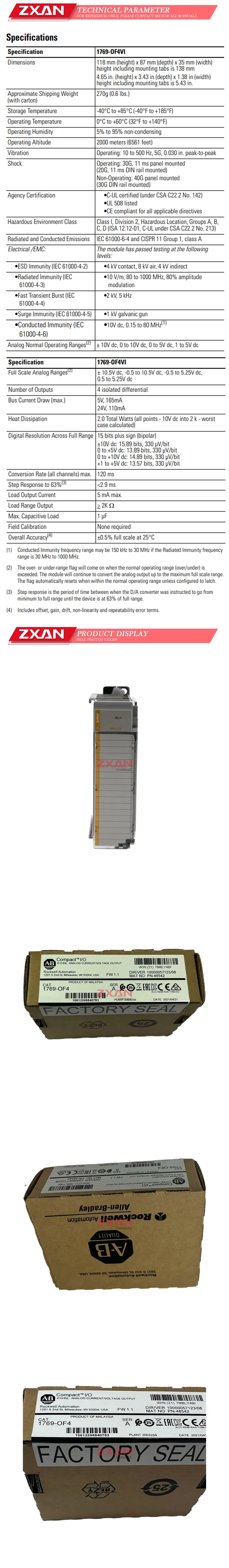 Allen Bradley 1769-OF4 Module Description