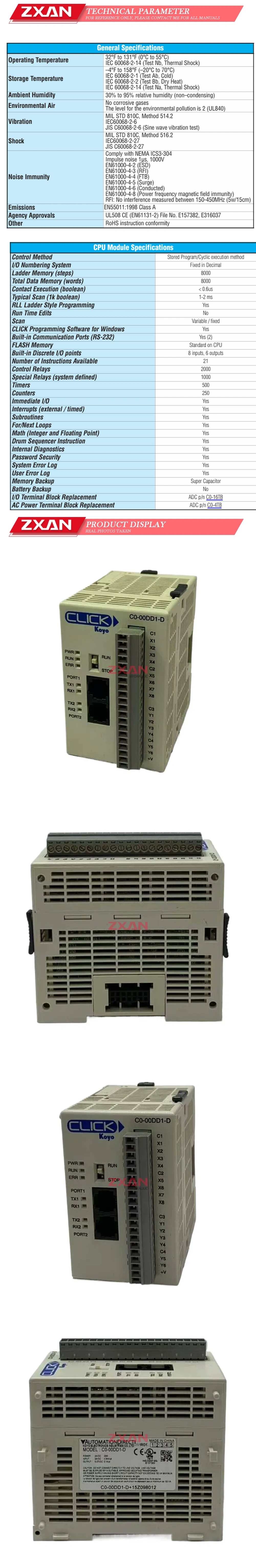 Automation Direct C0-00DD1-D Module Description