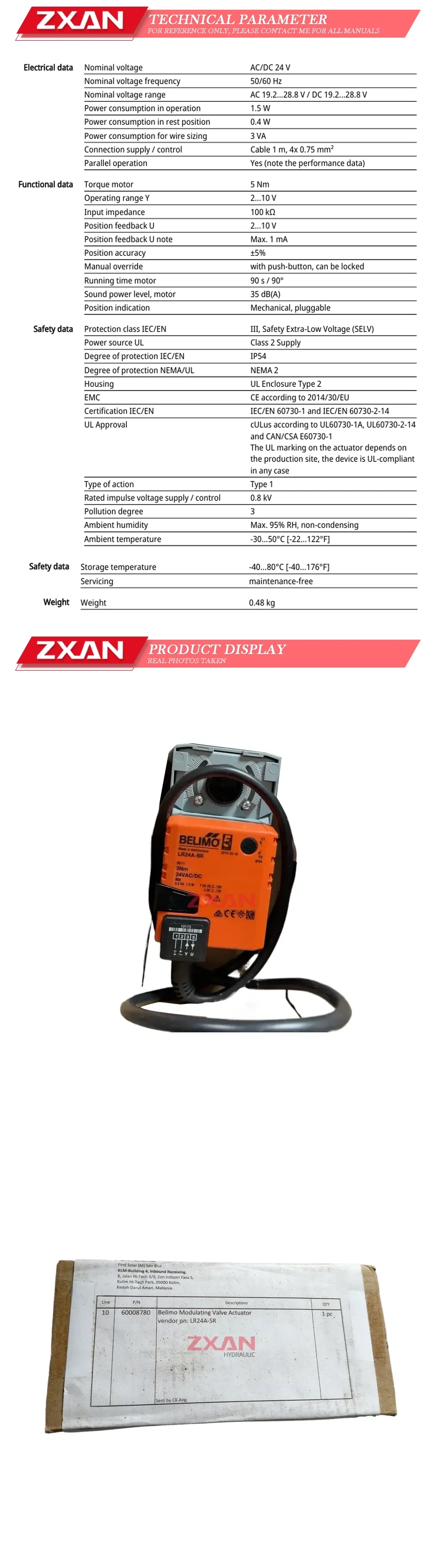 BELIMO LR24A-SR Description