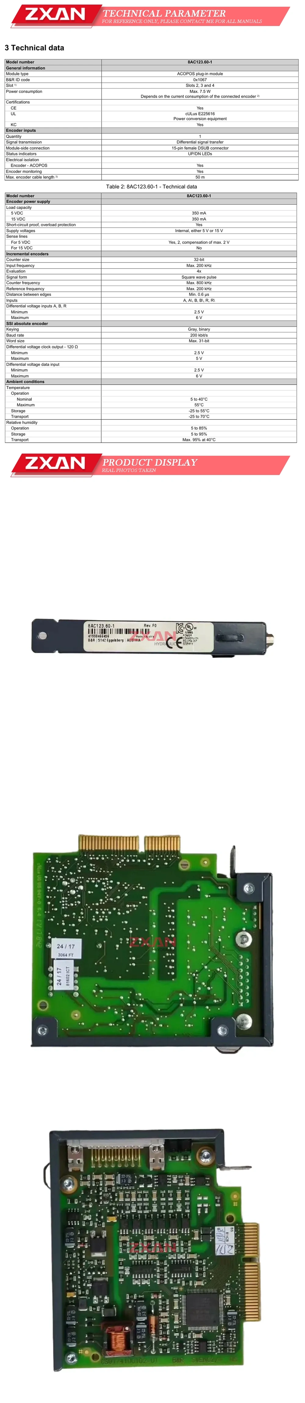 B&R 8AC123.60-1 MODULE Description