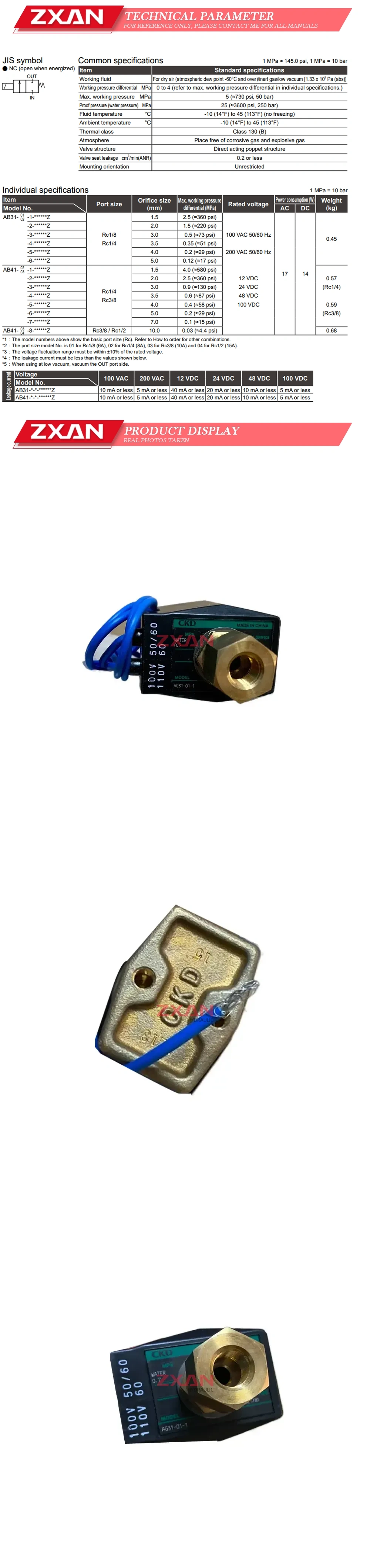 CKD AG31-01-1 Description