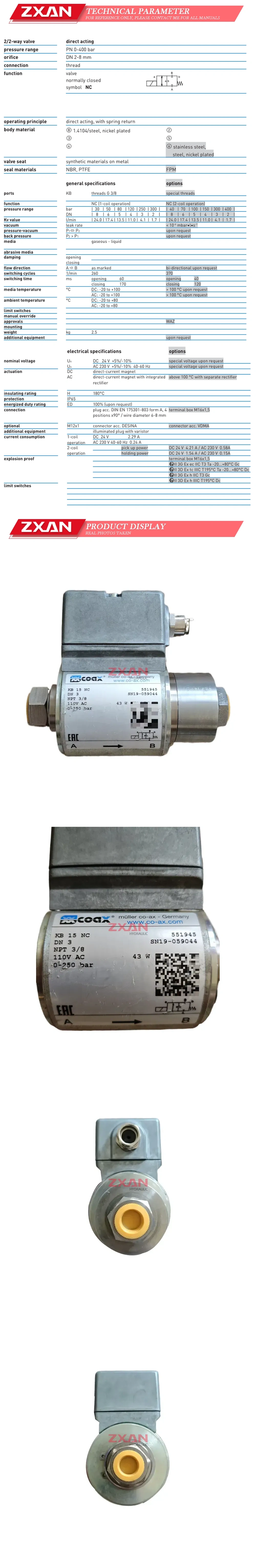 COAX KB 15 NC Description