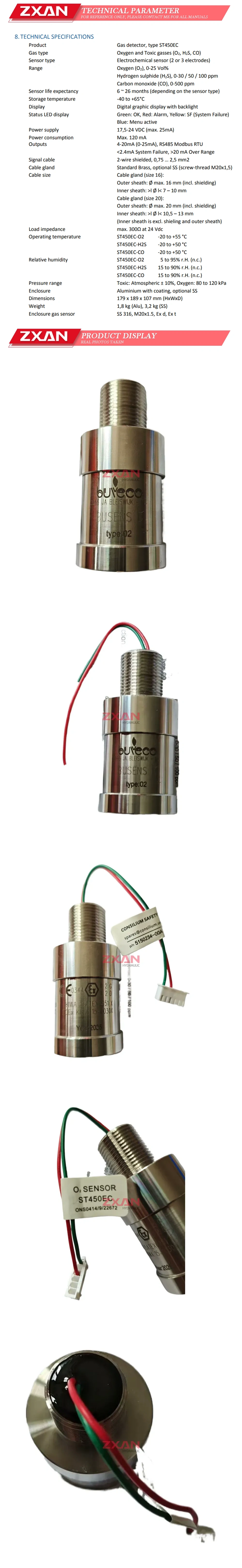 Consilium ST450EC O2 Sensor Description