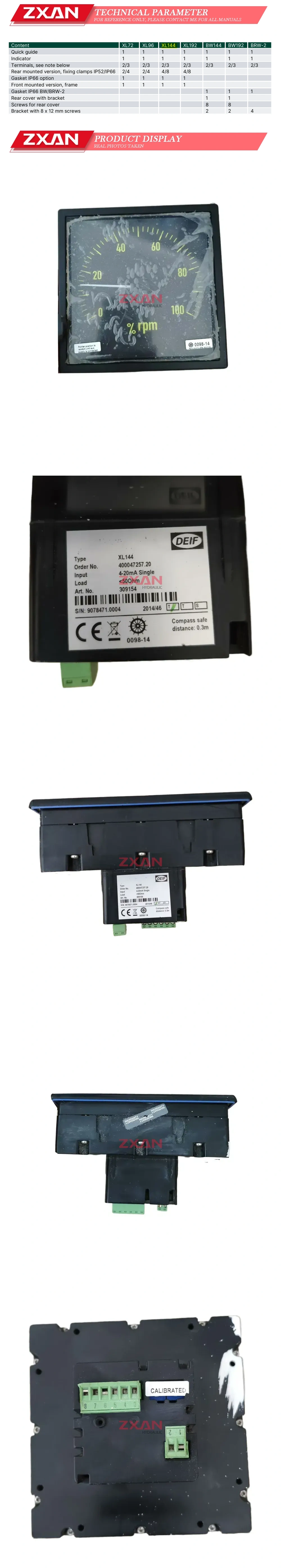 DEIF XL144 RPM dial indicator Description