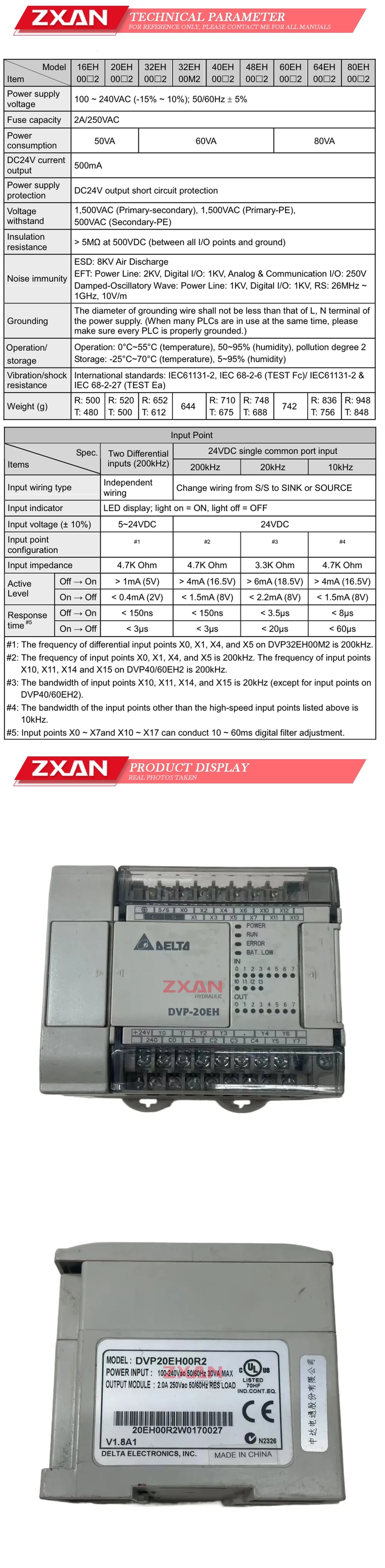 Delta DVP20EH00R2 Description