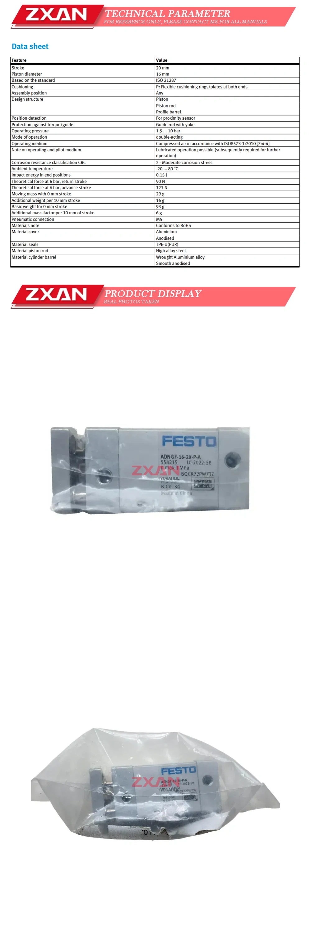 Festo 554215 ADNGF-16-20-P-A Description