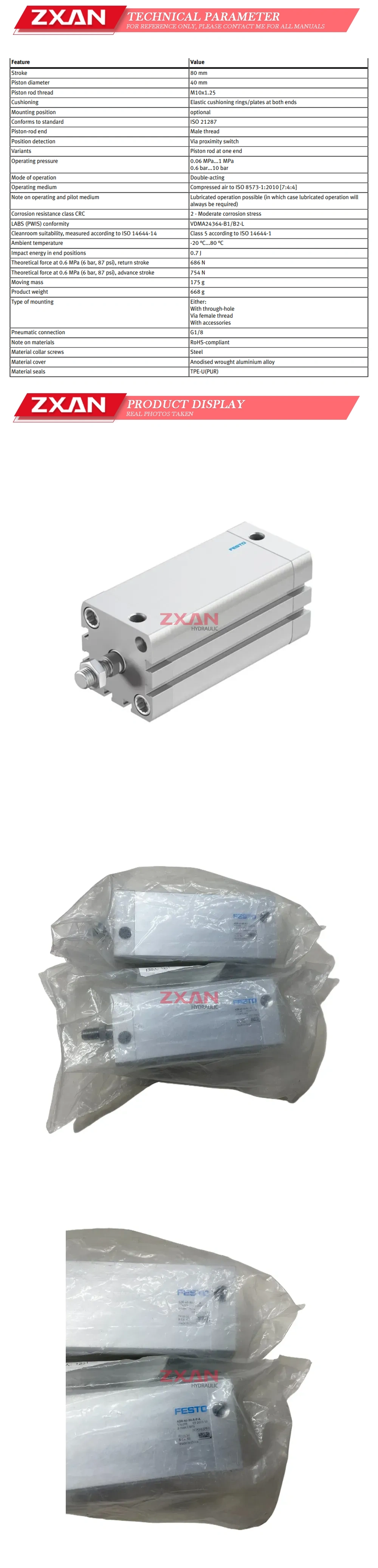 Festo ADN-40-80-A-P-A Description