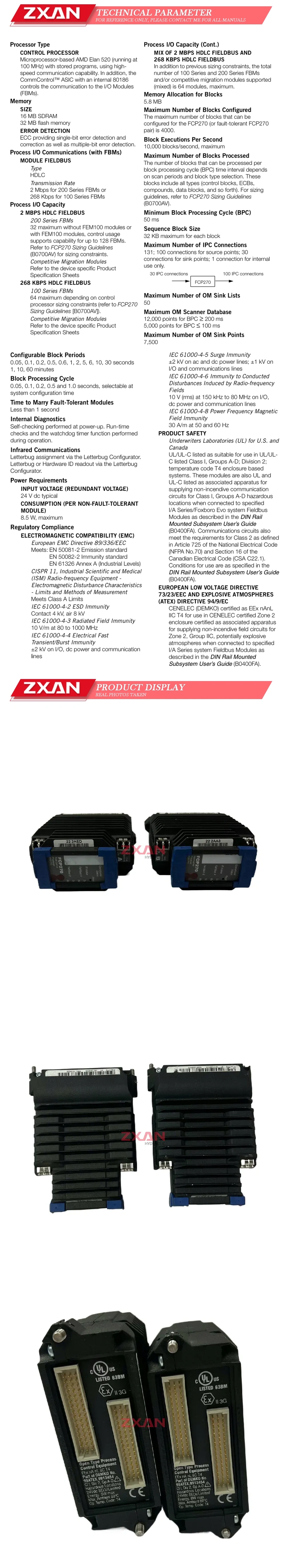 Foxboro FCP270 Control Processor Module Description