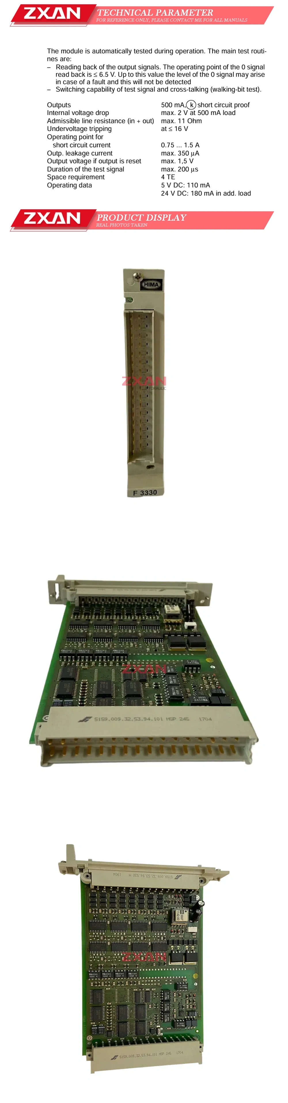 HIMA F3330 output module Description
