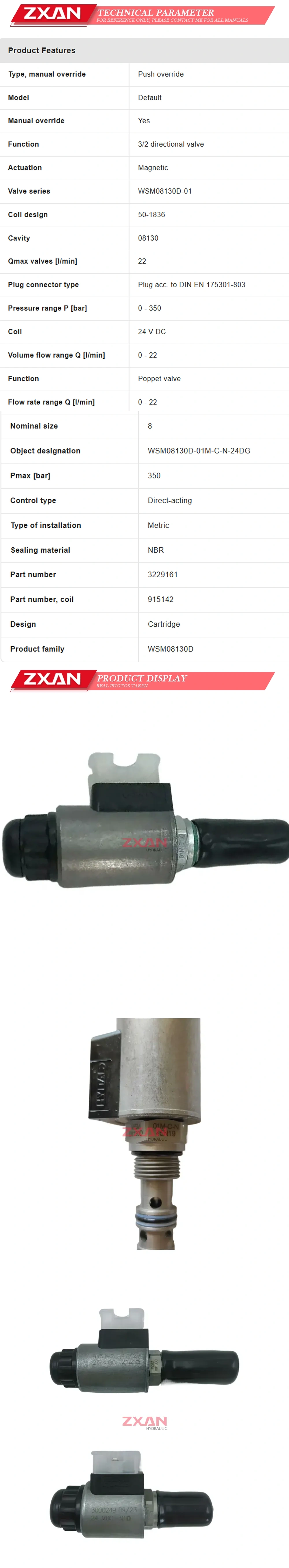HYDAC WSM08130D-01M-C-N-24DG Description