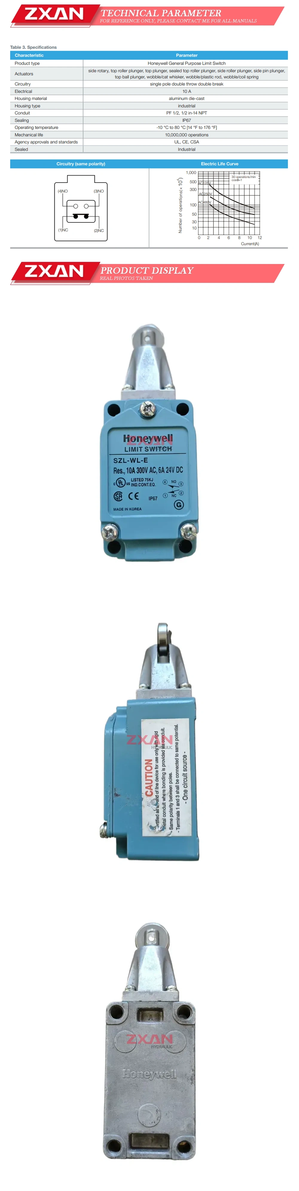Honeywell SZL-WL-E Description