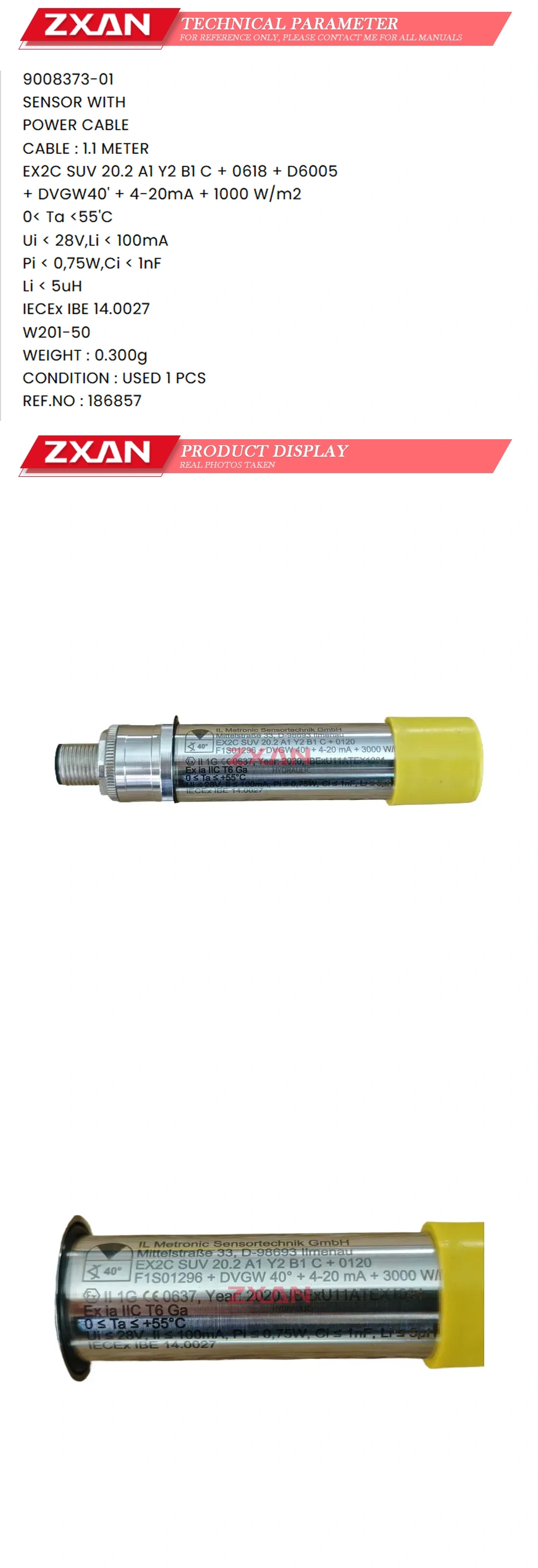 IL METRONIC 9008373-01 sensor Description